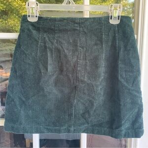 Green Corduroy Mini Skirt Forever 21 Contemporary Women’s Size Medium